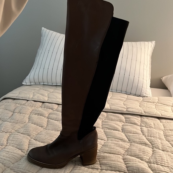 Free People Over Knee Taupe Boots - Picture 2 of 5